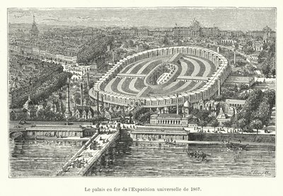 El palacio de hierro de la Exposición Universal de 1867 de French School